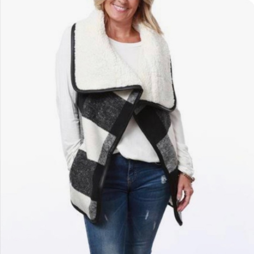 Buffalo plaid vest